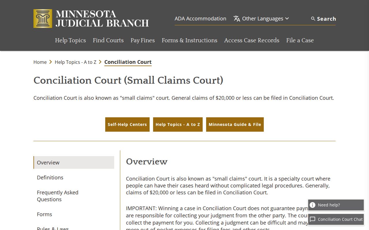 Polk County civil docket conciliation court record information