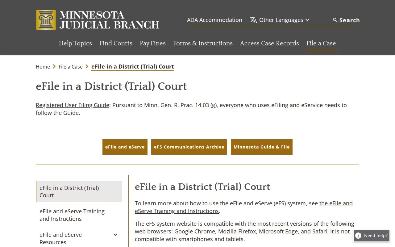 Polk County civil docket eFile and eServe record access